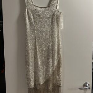 Vintage 100% Silk Beaded Dress